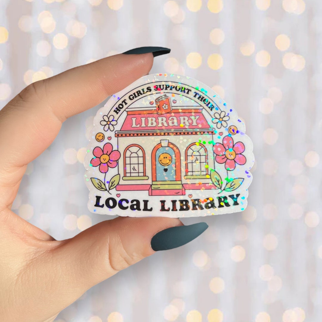 Book Sticker | Hot Girls Support Their Local Library Sticker ...