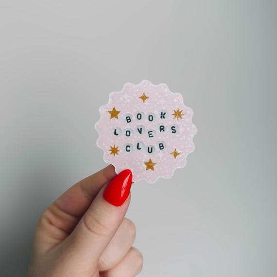 Book Lovers Club Sticker | Holographic Bookish Sticker for Kindle