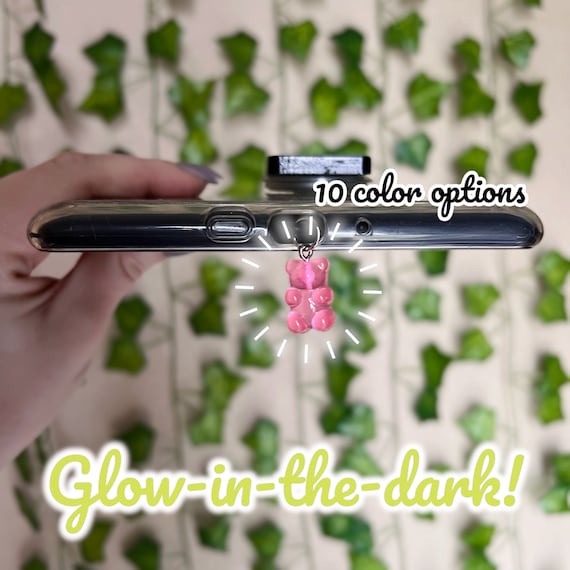 Gummy Bear Kindle Charm, Phone Charm, USB Charm, Mini Keychain Charm | Glow in the Dark Charm | Bookish Merch | Phone, Kindle Accessories