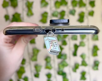 Kindle Charm, Phone Charm, USB Charm, Mini Keychain | Booktok Made Me Read It Charm | Bookish Gift | Phone Kindle Accessories | USB Plug