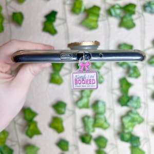 Kindle Charm, Phone Charm, USB Charm, Mini Keychain | Sorry I Am Booked Charm | Bookish Gift | Phone Kindle Accessories | USB Plug