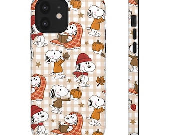 Plaid Fall Dog Phone Case | Compatible with iPhone, Pixel and Galaxy