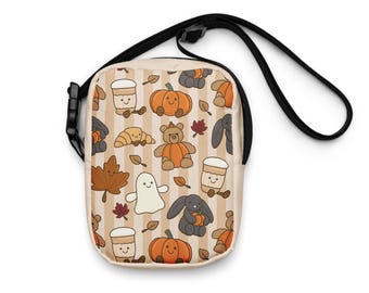 Fall Stuffed Animal Crossbody Bag | Kindle & E-Reader Purse | Cute Bookish Gift