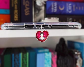 Vampir Kindle Charm, Handy Charm, USB Charm, Mini Schlüsselanhänger | Bücherwurm Merch | Bücherwurm Geschenke | Kindle Zubehör | USB Stecker Charm