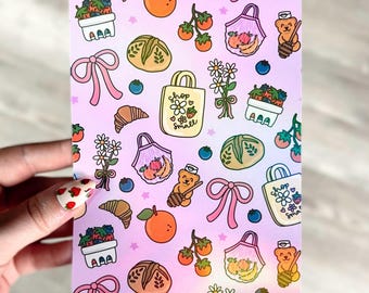 Funda para Kindle / Funda holográfica para lectores electrónicos / Funda para Kindle estilo Cottagecore / Regalos para amantes de los libros / Cartulina con purpurina / Funda para Kobo