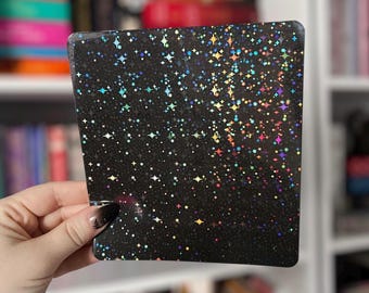 Holographic Black Kindle Insert | Solid Glitter Case Insert for Ereaders