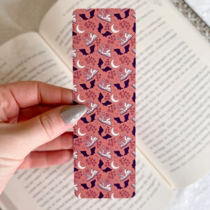Bookmark | Books and Bat Wings Night Court Aesthetic Bookmark | Bookish Gift | Gift For Book Lover | Gift For Reader | Double Sided Bookmark