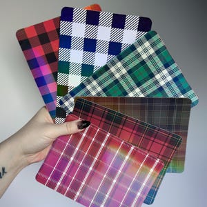 Christmas Plaid Kindle Insert | Festive Christmas Colored Bookish Glitter Case Insert for Ereaders