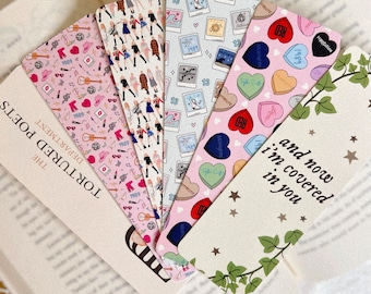 Bookmarks | TS Musician Bookmarks | Bookish Gift | Gift For Book Lover | Gift For Readers | Double Sided Bookmarks