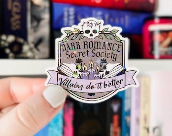 Bookish Sticker | Holographic Dark Romance Sticker | Kindle Sticker | Vinyl Glitter Sticker | Bookish Sticker | Villains Do It Better