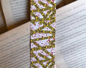 Bookmark | Bookish True Crime Bookmark | Bookish Gift | Gift For Book Lover | Gift For Reader | Double Sided Bookmark | Crime Scene