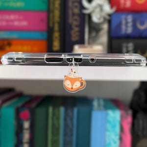 Fox Mug Charm | Cozy Pumpkin Spice USB-C Accessory | Halloween Kindle Charm | Fall Book Lover Gift | Kobo, iPhone, iPad Plug Charm