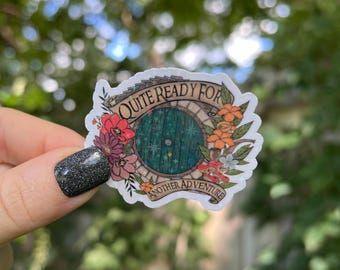 Book Sticker | Quite Ready For Another Adventure Sticker | Kindle Sticker | Bookish Gift | Fantasy Book Inspired | E-Reader Stickers