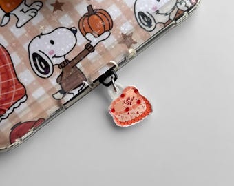 Cozy Girly Cake Charm | Fall Bookish Dust Plug Accessory for Kindle, Kobo, Phone and More