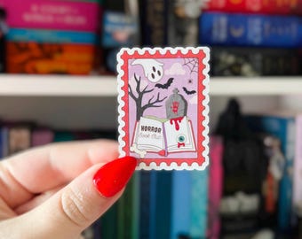 Horror Book Club Sticker | Holographic Bookish Stamp for Horror Readers | Creepy Reading Sticker | Ghost Halloween Book Lover Kindle Sticker