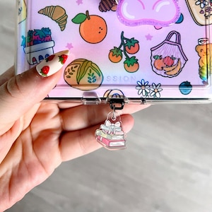 Bookstack Kindle Charm, Phone Charm, USB Charm, Mini Keychain | Bookish Merch | Bookish Gifts | Kindle Accessories | USB Plug Charm