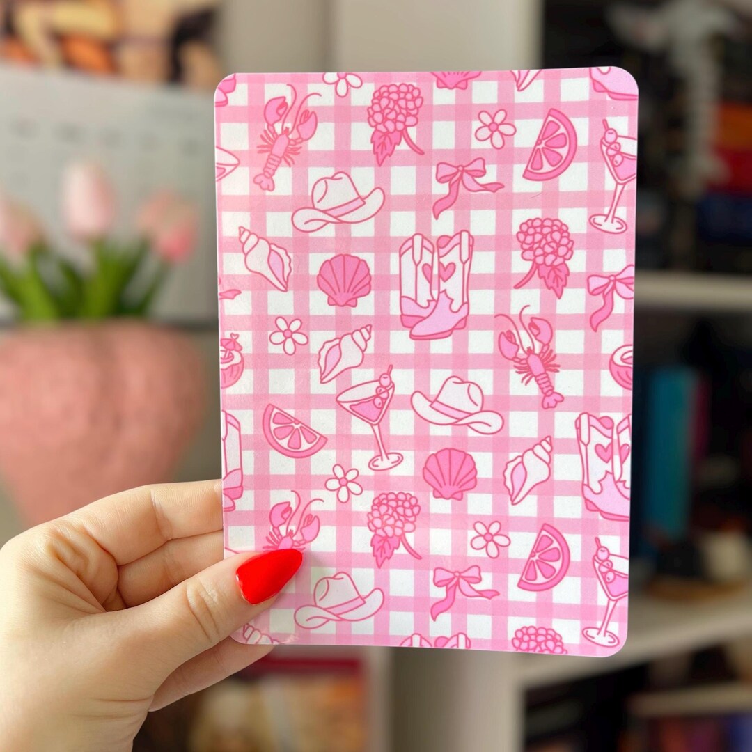 Pink Coastal Cowgirl Kindle Insert | Holographic Summer Aesthetic ...