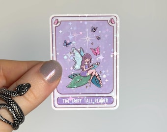 The Fairy Tale Reader Sticker | Holographic Bookish Fantasy Sticker for Kindle