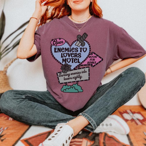 Enemies to Lovers Comfort Colors | Book Lover Shirt | Unisex Shirt | Shirt for Readers | Bookish T-Shirt | T-Shirt for Book Lover