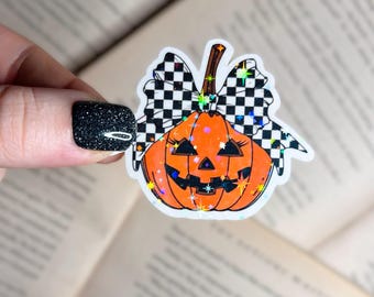 Halloween Sticker | Halloween Holographic Sticker | Vinyl Laptop, Kindle Sticker | Spooky Sticker, Fall Sticker