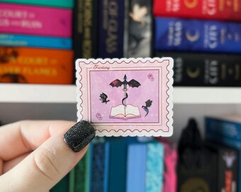 Fantasy Stamp Sticker | Fantasy Holographic Sticker | Kindle Sticker | Vinyl Glitter Sticker | Bookish Sticker for Fantasy Reader