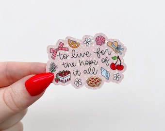 Cozy Summer Sticker | Holographic Kindle Sticker | Summer Romantic Sticker | Cute Vinyl Sticker for E-Readers | Sticker for Kindle, Kobo