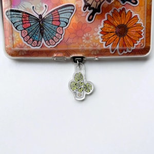 Plant Kindle Charm, Phone Charm, USB Charm, Mini Keychain | Bookish Merch | Bookish Gifts | Kindle Accessories | USB Plug Charm