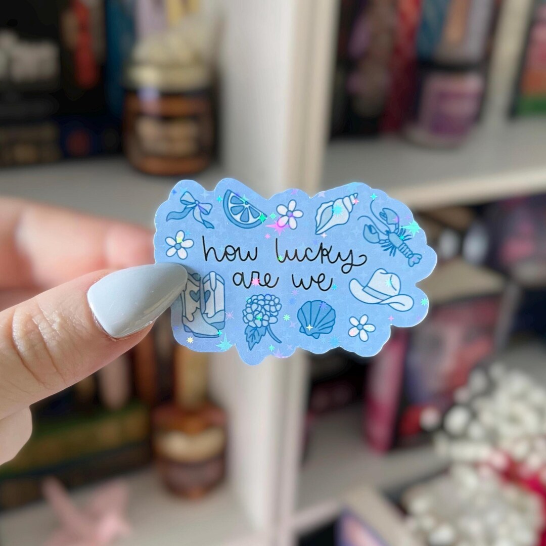 How Lucky Are We Sticker | Coastal Cowgirl Aesthetic Kindle Sticker ...