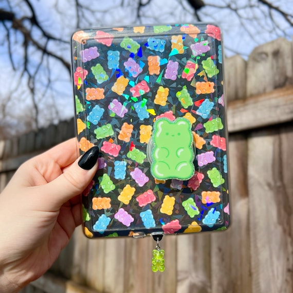 Kindle Case Insert | Holographic Case Insert for E-Readers | Holographic Gummy Bears | Bookish Gifts | Glitter Cardstock Decor