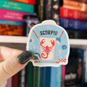 Scorpio Sticker | Holographic Zodiac Sticker | Kindle Sticker, Vinyl Glitter Sticker | Astrology Gift | Cancer Horoscope Glitter Sticker