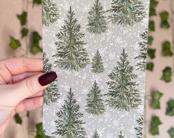 Funda navideña para Kindle / Funda holográfica para lectores electrónicos / Árboles de Navidad / Regalos navideños para amantes de los libros / Decoración con cartulina brillante