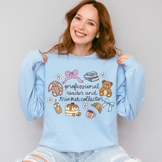 Trinket Girlie Sweatshirt | Cozy Bookish Reading Crewneck