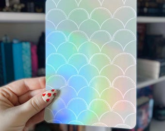 ホタテ型Kindleケースインサート | 電子書籍リーダー用マーメイドホログラフィックケースインサート | 本好きギフト | グリッターカードストック | Kindleインサート、Koboインサート