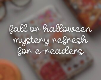 Fall or Halloween Kindle Refresh Mystery Bundle: Ereader Insert, Stickers and Charm