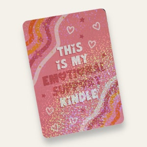 Kindle Case Insert | Holographic Case Insert for E-Readers | Emotional Support Kindle | Bookish Gifts | Glitter Cardstock Decor