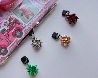 Adorno navideño con lazo/accesorio para el polvo para Kindle, teléfono y más