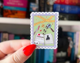 Thriller Book Club Sticker | Crime Scene Mystery Sticker for Thriller Readers | Holoraphic Bookish Stamp | True Crime Book Kindle Sticker