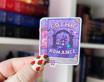 Gothic Romance Sticker | Holographic Gothic Book Sticker | Kindle Sticker | Vinyl Glitter Sticker | Bookish Sticker | Sticker for Reader