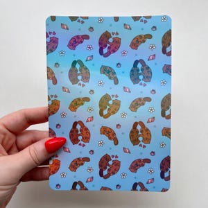 Otter Love Kindle Insert | Cozy Animal Print | Holographic E-Reader Accessory for Kindle or Kobo | Kindle Decor for Clear Case