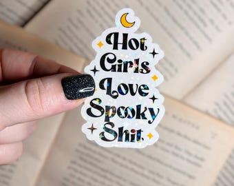 Halloween Sticker | Halloween Holographic Sticker | Vinyl Laptop, Kindle Sticker | Spooky Sticker, Fall Sticker