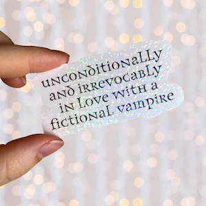 Vampire Sticker | Holograph Glitter Sticker | Vampire Romance Bookish Sticker