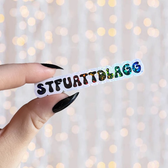 Reading Smut Sticker | STFUATTDLAGG Sticker | Holographic Kindle Sticker