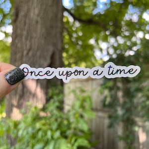 Book Sticker | Once Upon A Time Sticker | Holographic Waterproof Vinyl Book Inspired Kindle Sticker | Bookish Gift | Fairytale Sticker