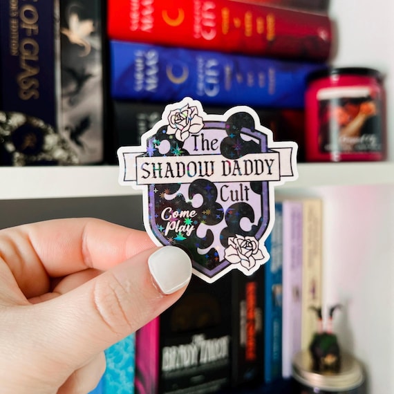 Bookish Sticker | Holographic Shadow Daddy Sticker | Kindle Sticker | Vinyl Glitter Sticker | Fantasy Bookish Sticker | Reading Lover