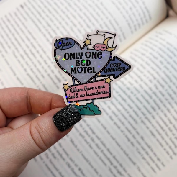 Autocollant de lecture | Sticker holographique pour motel à un lit | liseuse holographique, autocollant Kindle | Sticker vinyle scintillant | Cadeau livresques