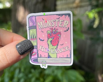 Book Sticker | Holographic Monster Romance Book Sticker | Kindle Sticker | Vinyl Glitter Sticker | Bookish Sticker