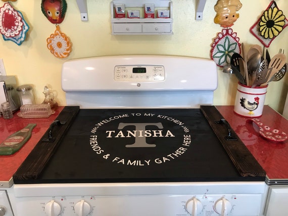Wooden Stove Top Cover custom size Sink Board Camper RV Noodle Board sayings and colors to fit your decor