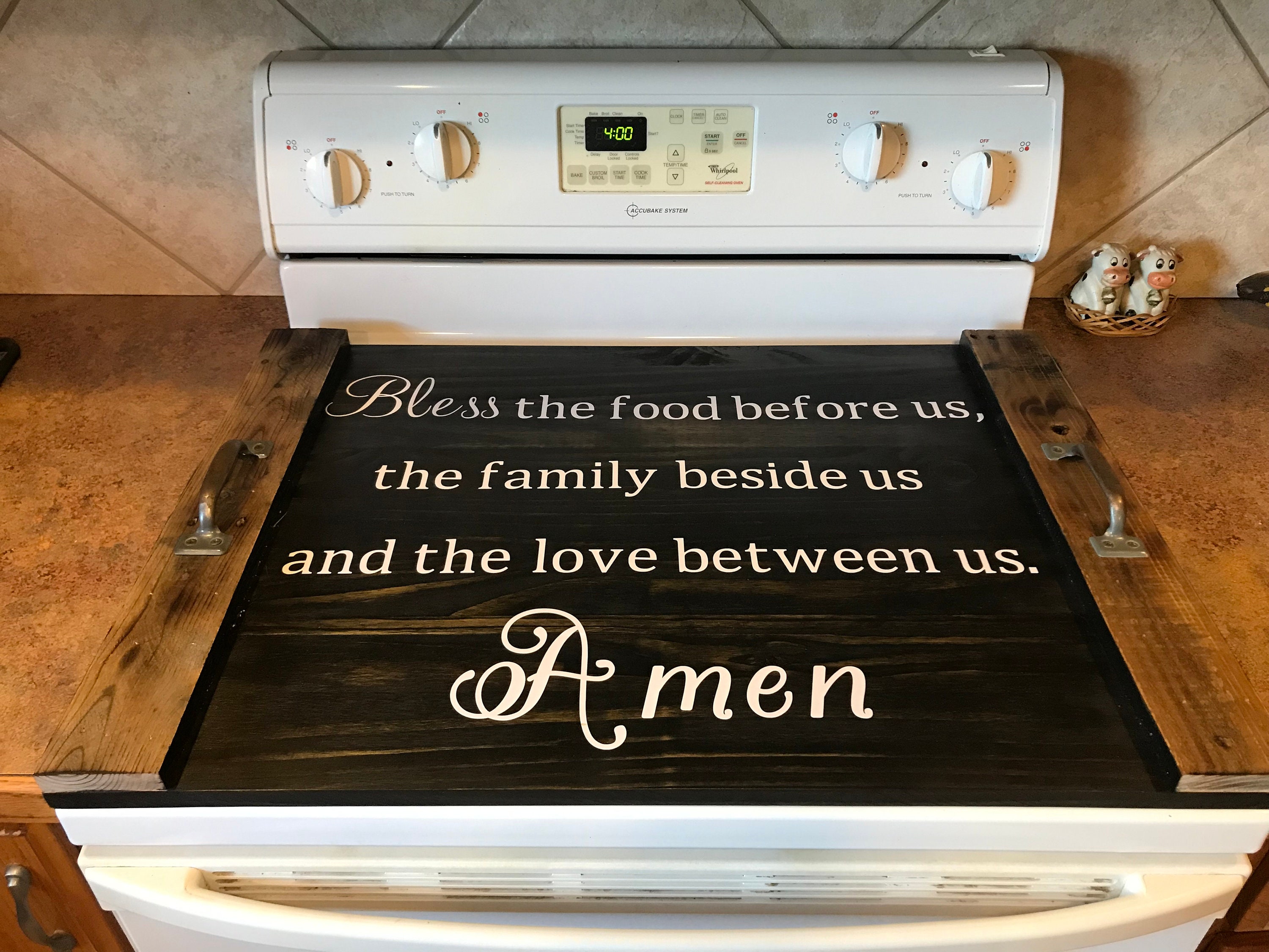 Wooden Stove Top Cover custom size Sink Board Camper RV Noodle Board sayings and colors to fit your decor