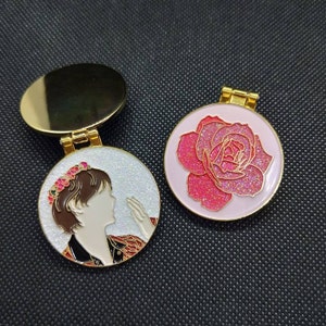 Heechul petal hinged enamel pin