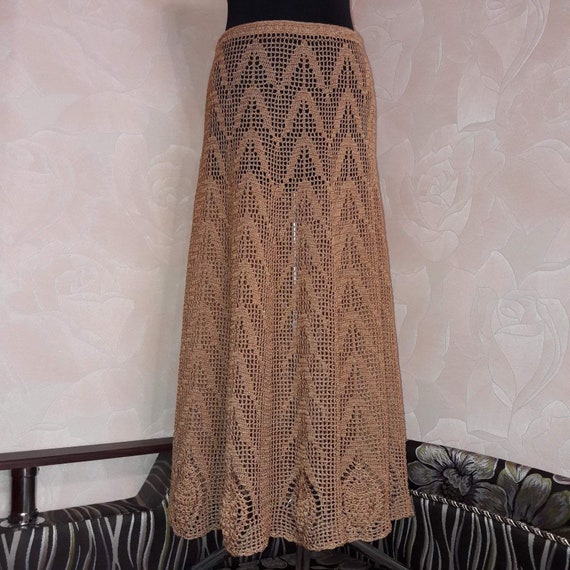 golden maxi skirt